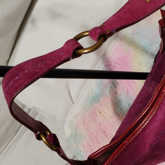 Coach Y2K Vintage Soho Suede Maroon/Burgundy Mini Bag - Picture 5 of 13